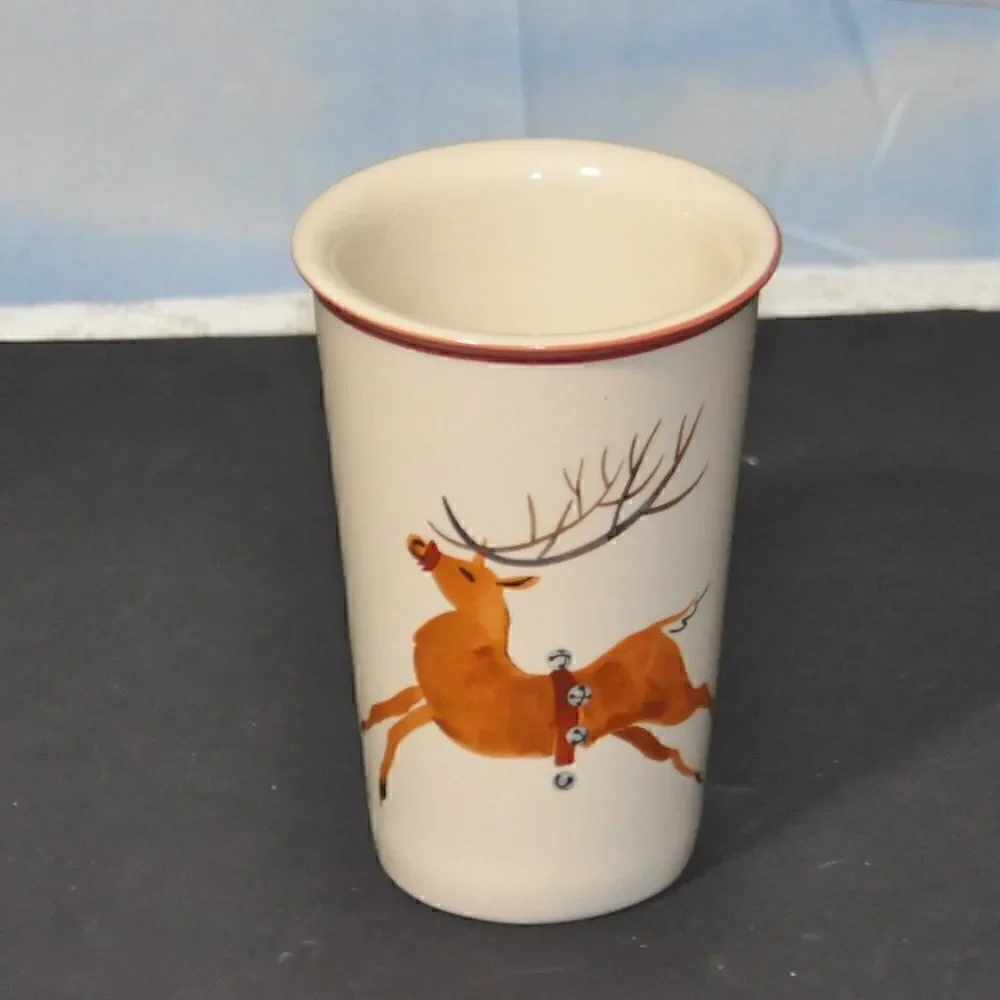 Longaberger Reindeer Travel Cup